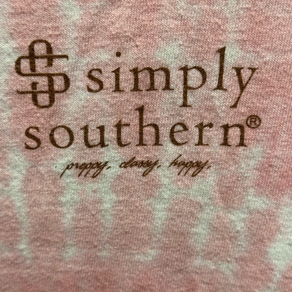 Simply Southern Happy Life Happy Mind Sloth Tie Dye Short Sleeve T-shirt Medium - Picture 3 of 10